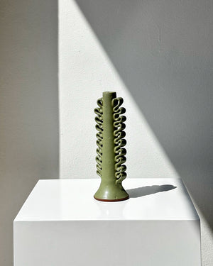 CANDELABRO RIBETE VERDE OLIVA