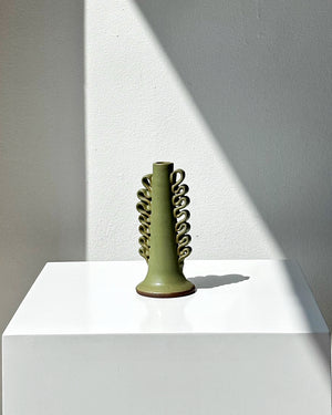 CANDELABRO RIBETE VERDE OLIVA