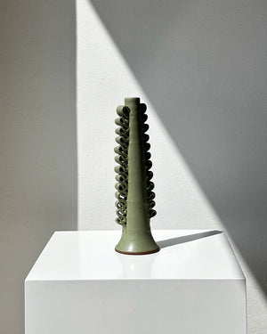 CANDELABRO RIBETE VERDE OLIVA