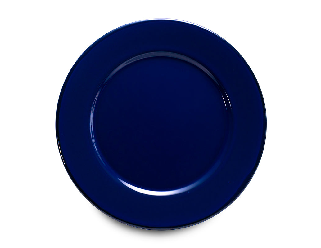 Plato Trinche de Peltre Azul Cobalto con Borde Azul Cobalto – 24 cm